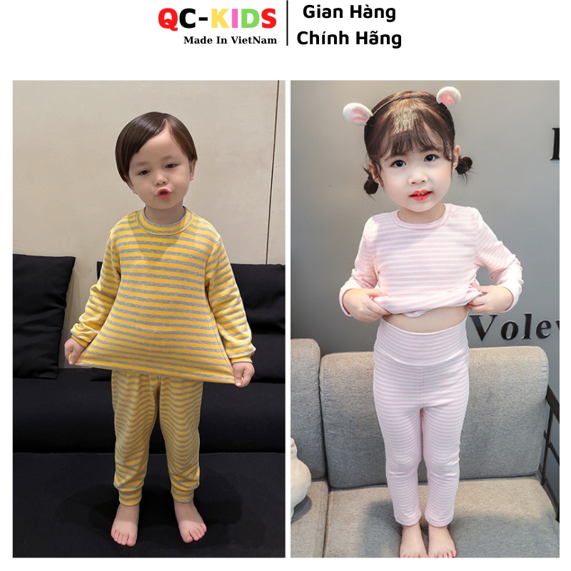 Quần áo trẻ em thu đông hàn quốc 1 tuổi đến 5 tuổi QC-KIDS, đồ bộ cho bé trai bé gái 8-18kg