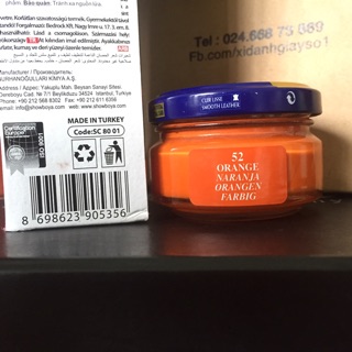 Xi đánh giày màu cam Saphir Pháp, đánh đồ da cao cấp