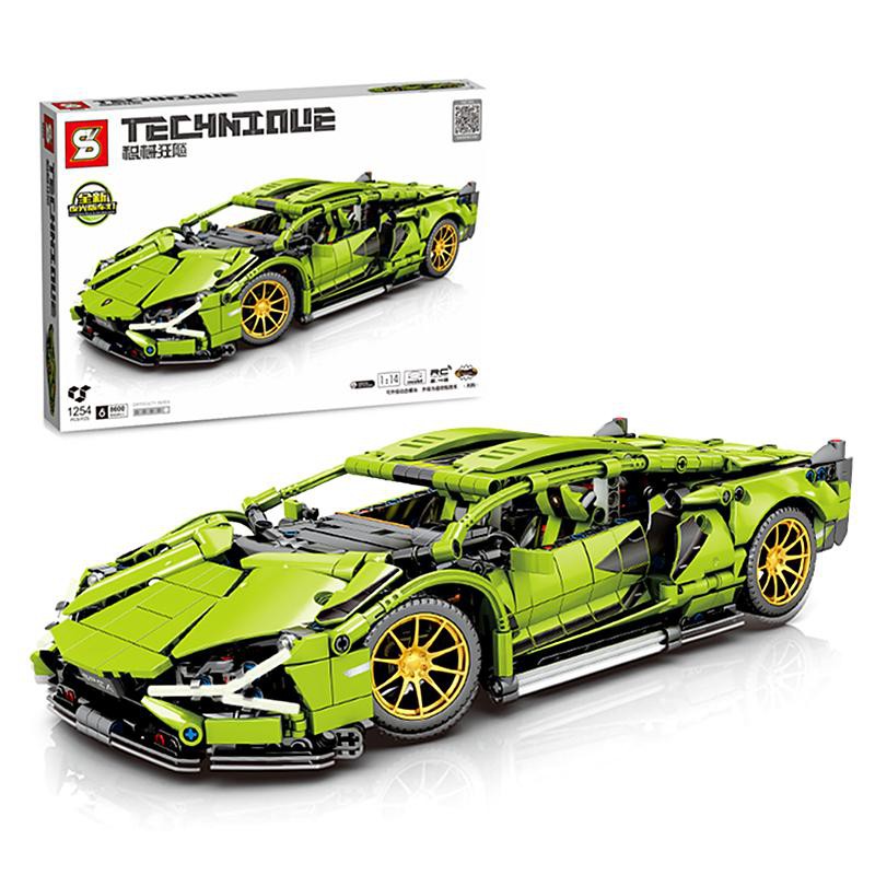 （CÓ SẴN）Đồ chơi lắp ráp mô hinh TECHINIC SY 8600 siêu xe Lamborghinis Sian FKP37 Aventador