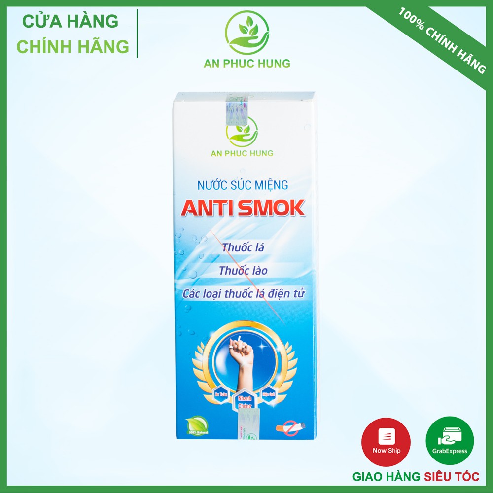 Nước súc miệng cai thuốc lá Anti Smok