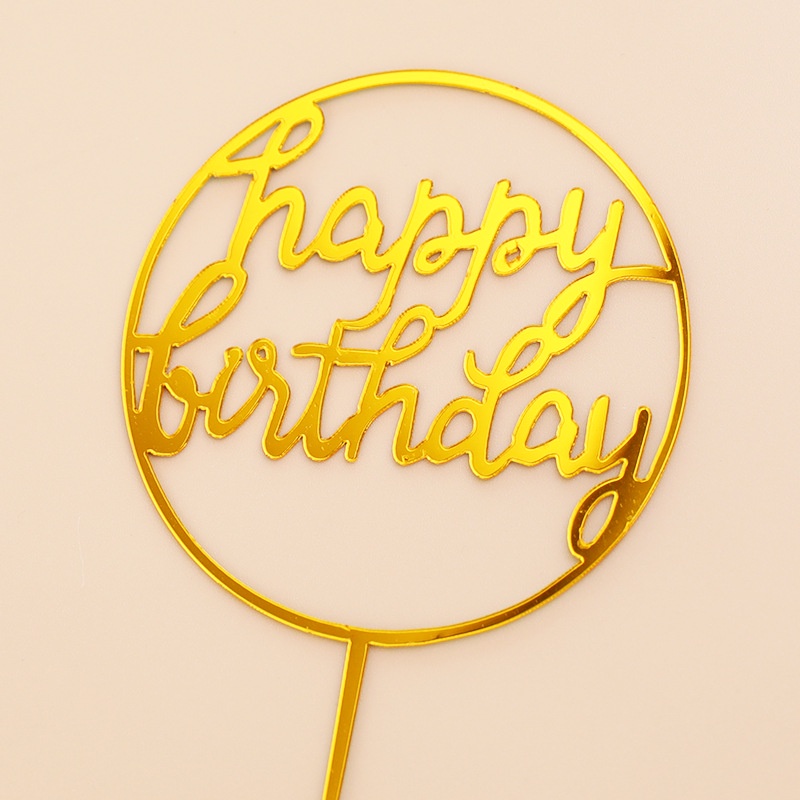 Topper Trang Trí Bánh Kem Chữ Happy Birthday