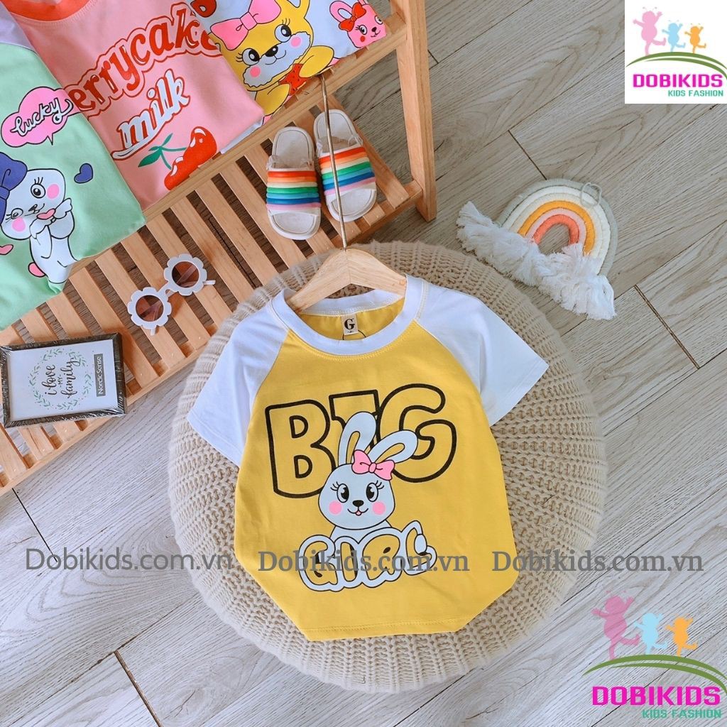 Áo thun bé gái tay phối 100% cotton SG chuẩn mềm mịn đẹp cho bé 10-30kg