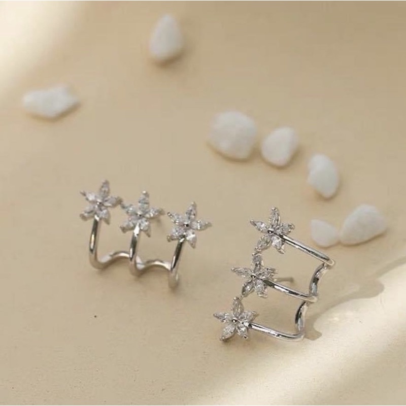 Bông tai nữ bạc ta ôm vành tai siêu xinh - Vàng Bạc Khải khải