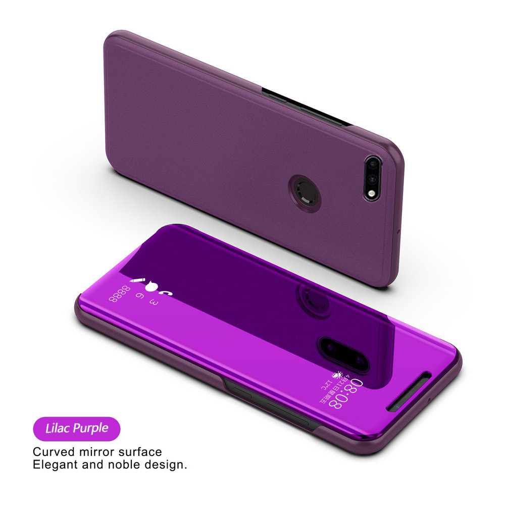 OPPO F11 Pro F9 F7 F5 A83 Case Clear View Electroplate Mirror Flip Stand Ốp điện thoại