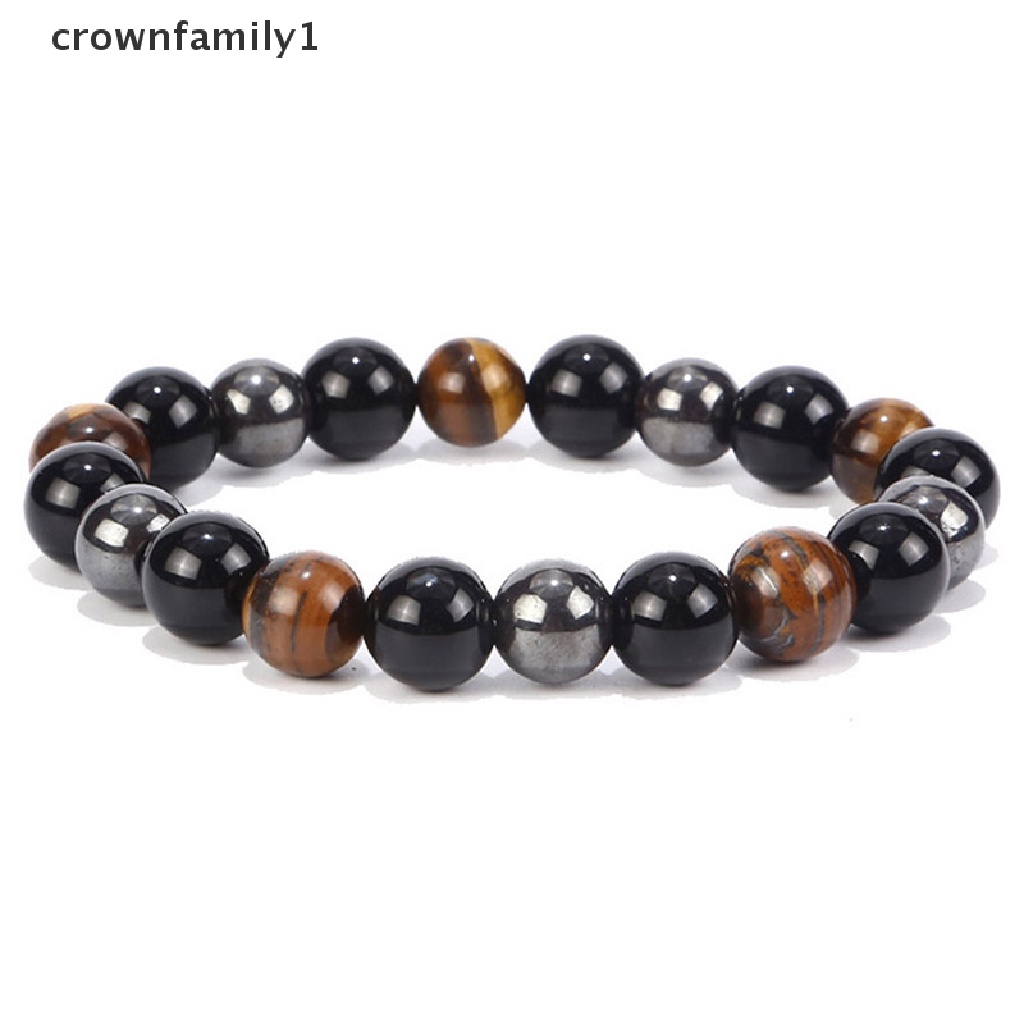 Vòng Tay Chuỗi Hạt Đá Hematite Từ Tính Chăm Sóc Sức Khỏe Giảm Cân crownfamily1