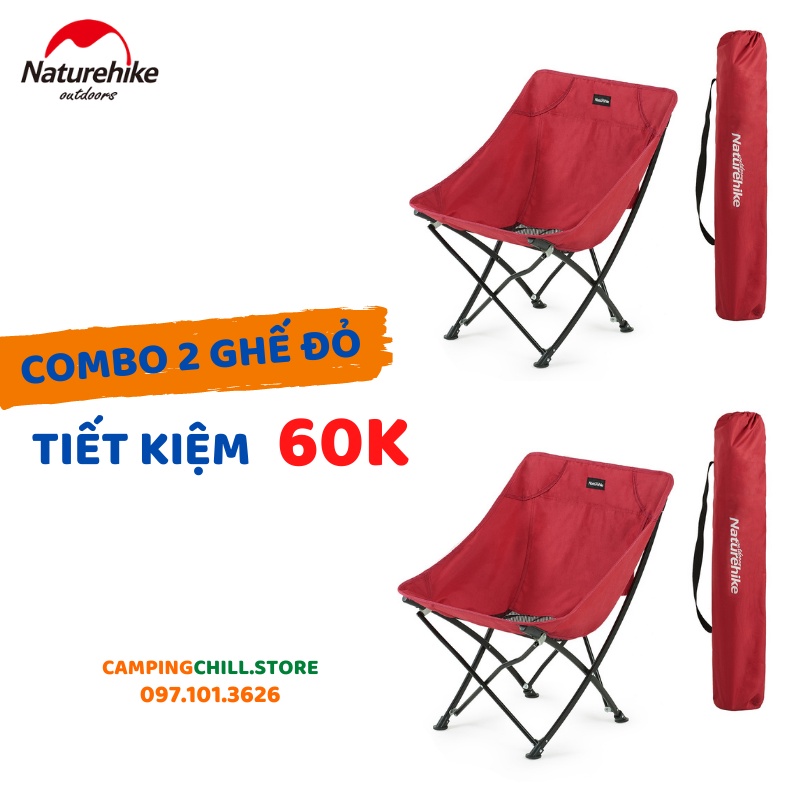 [CHÍNH HÃNG] GHẾ DÃ NGOẠI, CẮM TRẠI GẤP GỌN NATUREHIKE NH18X004-Y | BigBuy360 - bigbuy360.vn