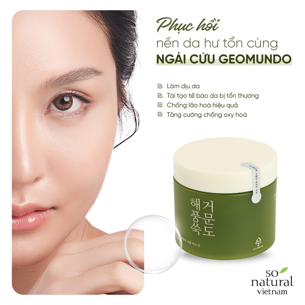 Mask Ngải Cứu Geomundo Sea Wind Mugwort Cream hãng So'natural I Mỹ Phẩm Hàn Quốc Chính Hãng