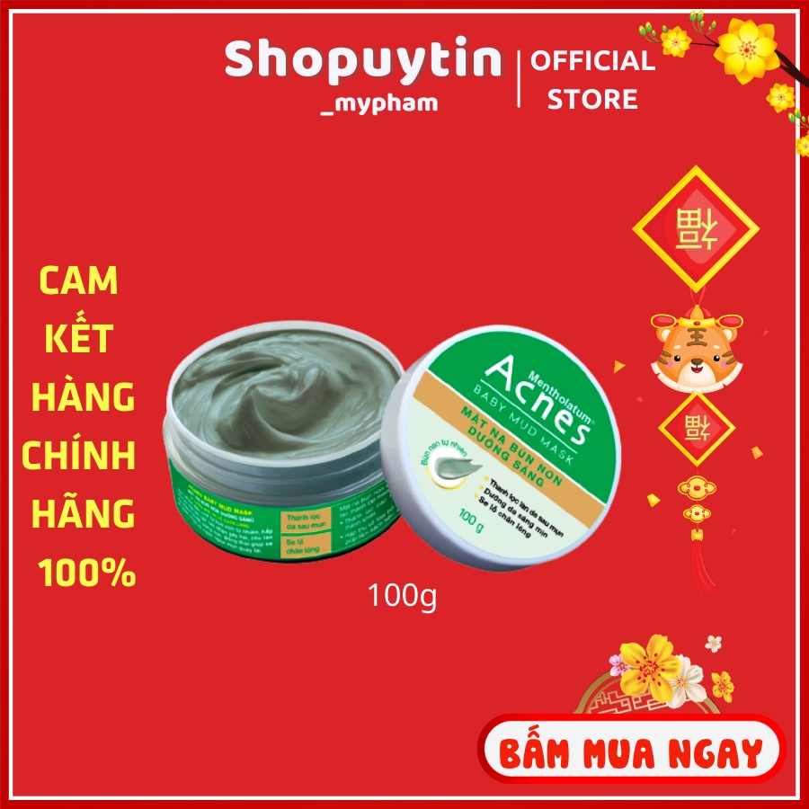 Mặt nạ bùn non dưỡng sáng da Acnes Baby Mud Mask