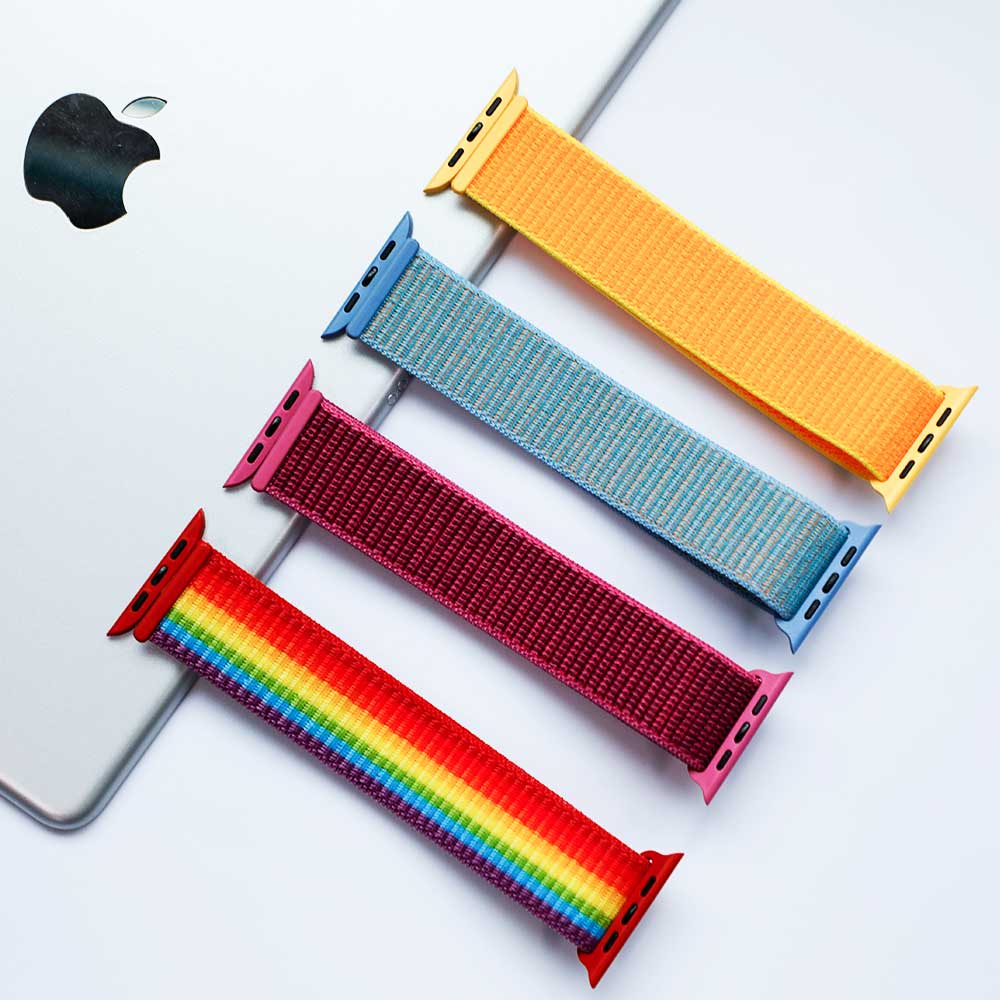 Dây đeo đồng hồ thông minh Apple Watch thay thế bằng vải nylon trẻ trung