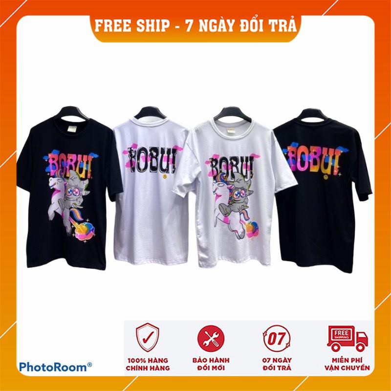 Áo thun bobui bebo ngỰA Nam nữ cotton full tag