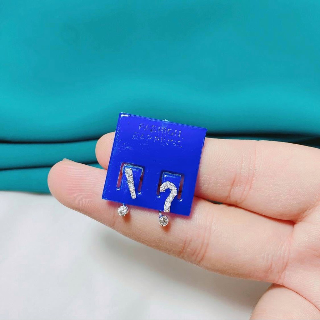 Khuyên Tai Bạc CaoBac Jewellery Cho Nữ Nụ Hình Chấm Than Hỏi Chấm