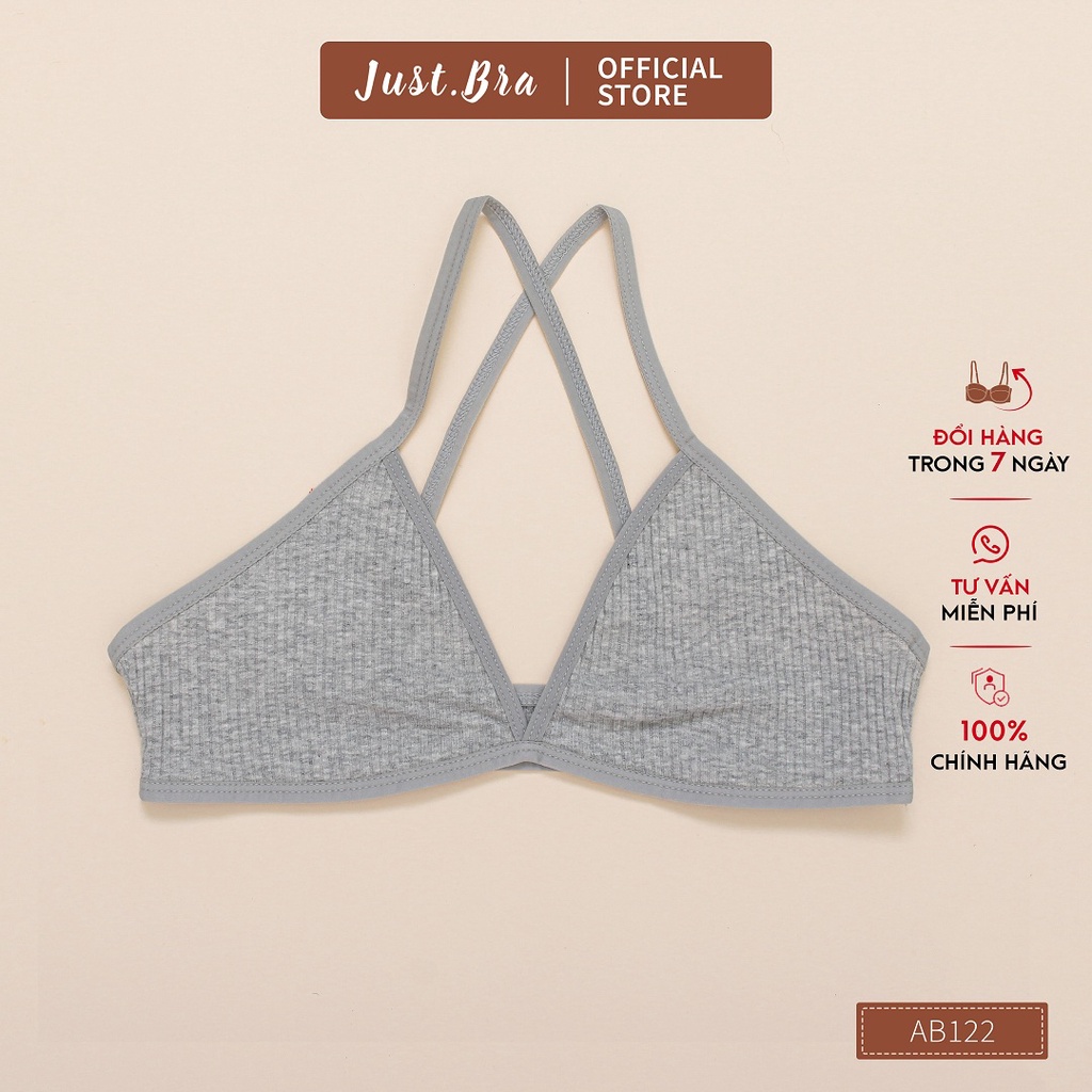 Áo ngực Just Bra thun gân không gọng không mút mỏng nhẹ AB122