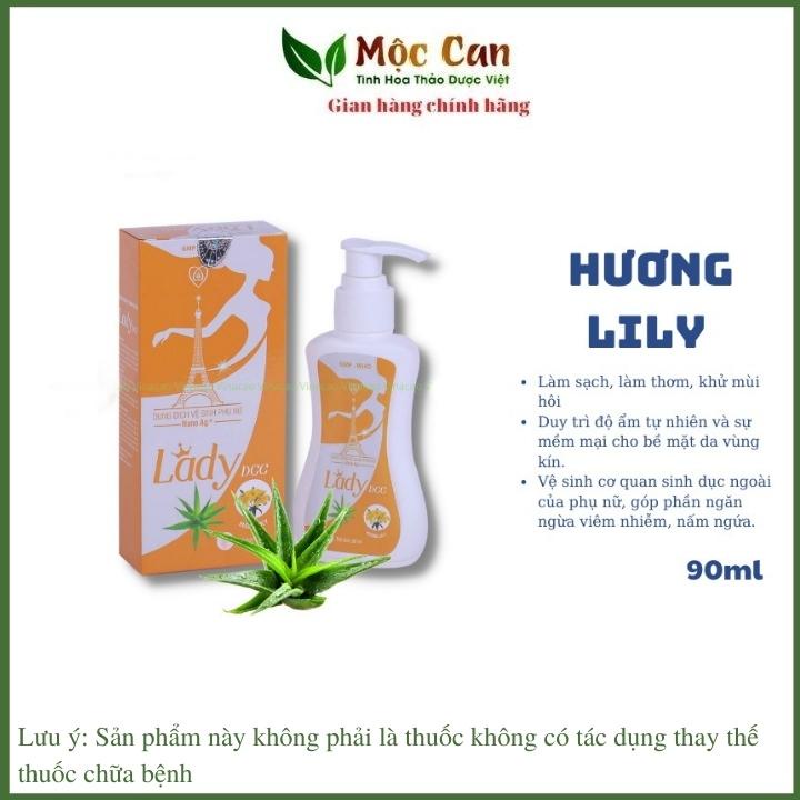 Dung Dịch Vệ Sinh Phụ Nữ LADY DCC 3 Mùi Hương Làm Sạch, Thơm Mát, Ngăn Ngừa Viêm Nhiễm 90ml