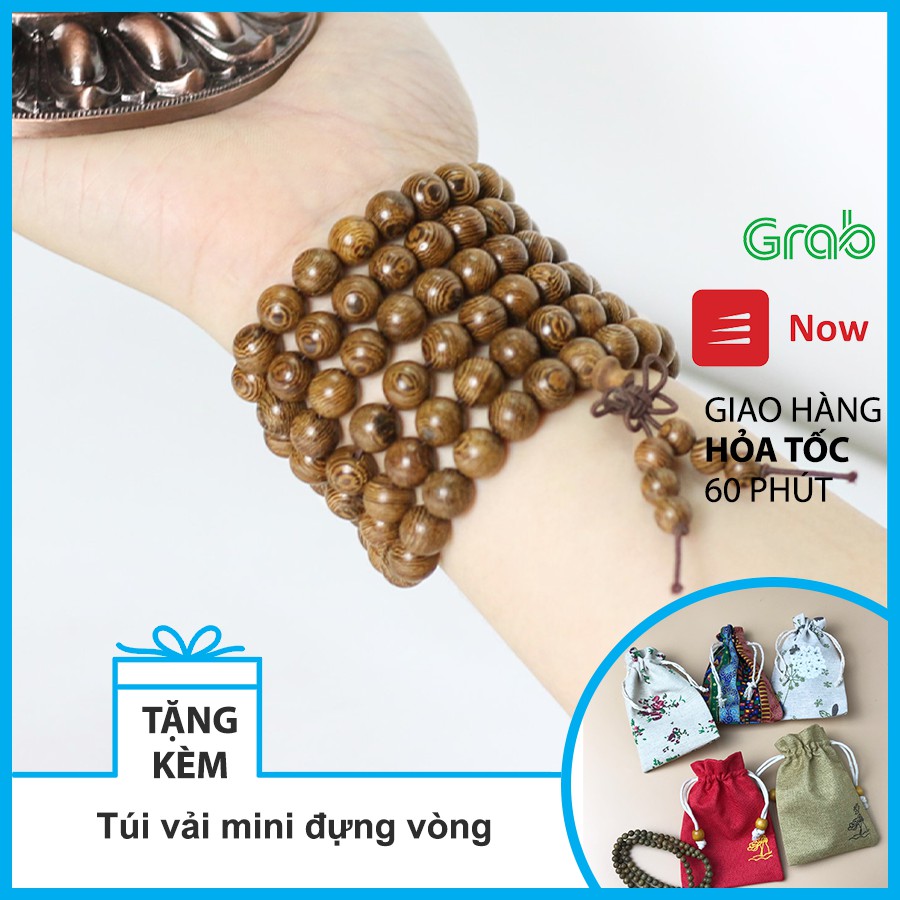 Chuỗi đeo tay - vòng phong thủy bằng gỗ, tràng hạt 6 li và 8 li thơm nhẹ mùi gỗ tự nhiên - Hiên Nhà