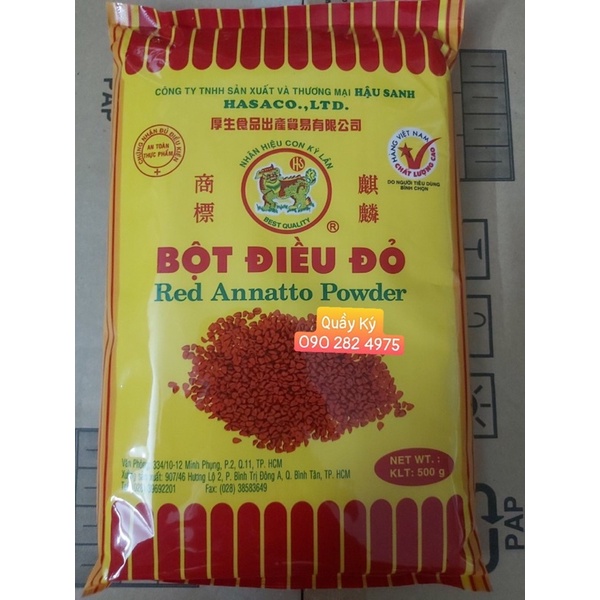 Bột điều đỏ Hậu Sanh 500gr