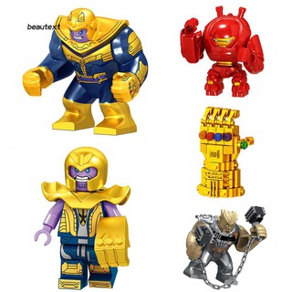 Bộ đồ chơi LEGO hình nhân vật Thanos/Iron Man/găng tay vô cực/Obsidian kích thước 4.5x7cm dành cho trẻ em