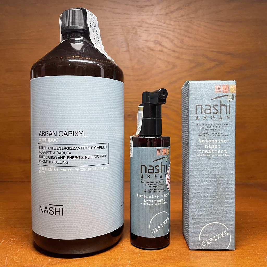 Dầu gội và huyết thanh chống rụng, kích thích mọc tóc NASHI ARGAN CAPIXYL 1000ml/100ml