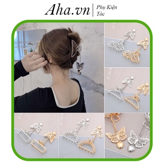 Kẹp tóc kim loại hình bướm phong cách Hàn Quốc