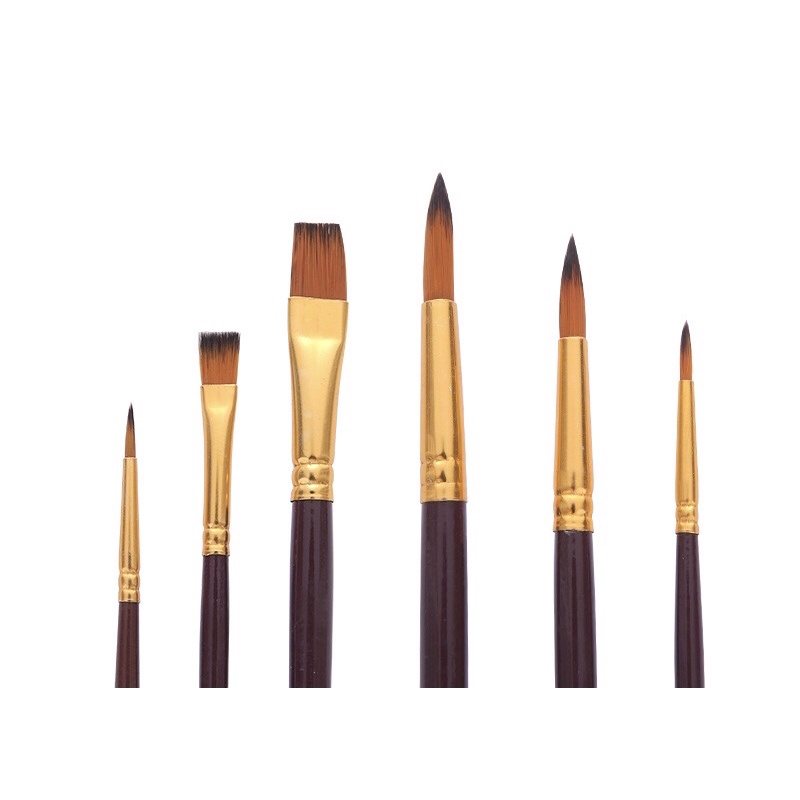 Bộ 3 cọ Artist Brushes Keep Smiling dành cho màu Acrylic, màu Nước 🌈 Tranh tô màu theo số TinaSweet