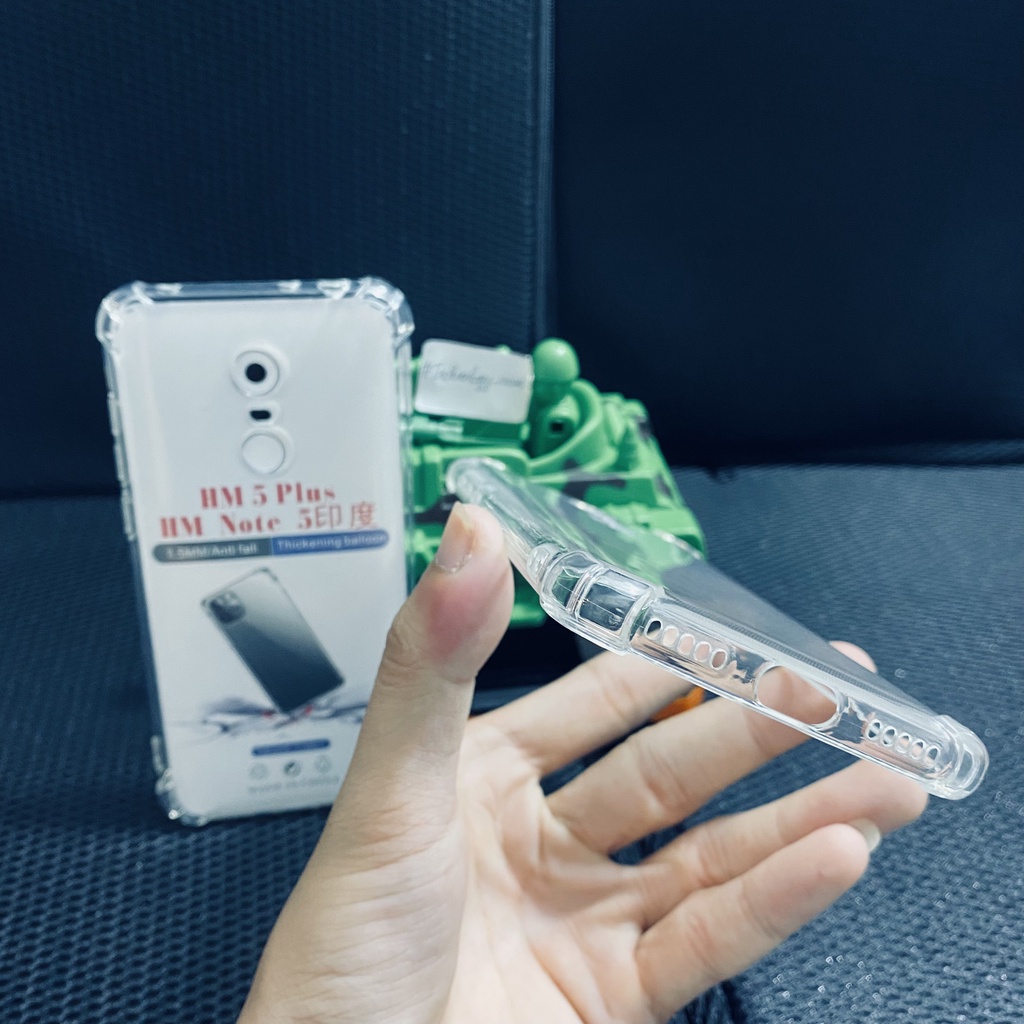 Ốp lưng chống sốc Xiaomi Redmi 5 Plus trong suốt cao cấp bo 4 góc chống va đập