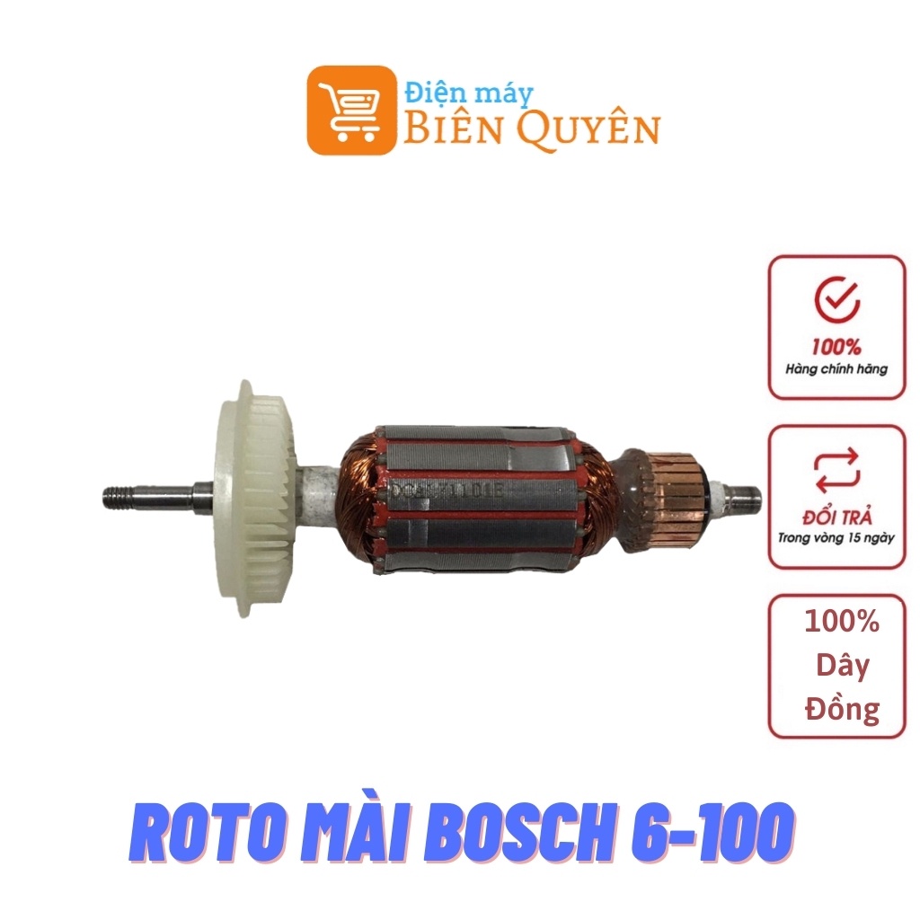 Roto Máy Mài Bosch GWS 6-100 Dây Đồng 100% Tặng Chổi Than MADIKA