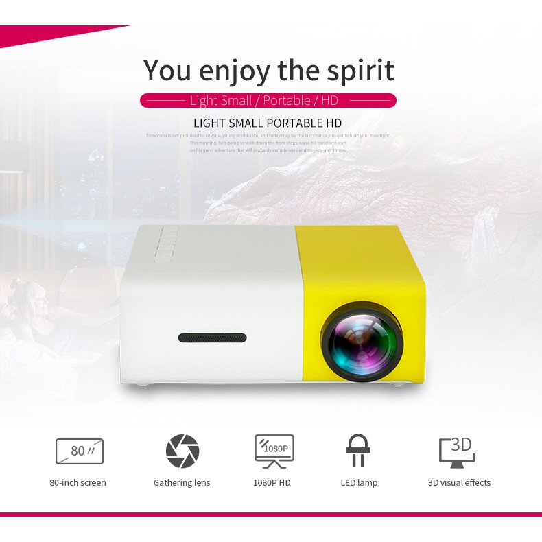Máy ChiếU Mini Gia ĐìNh HD 1080P Led YG300