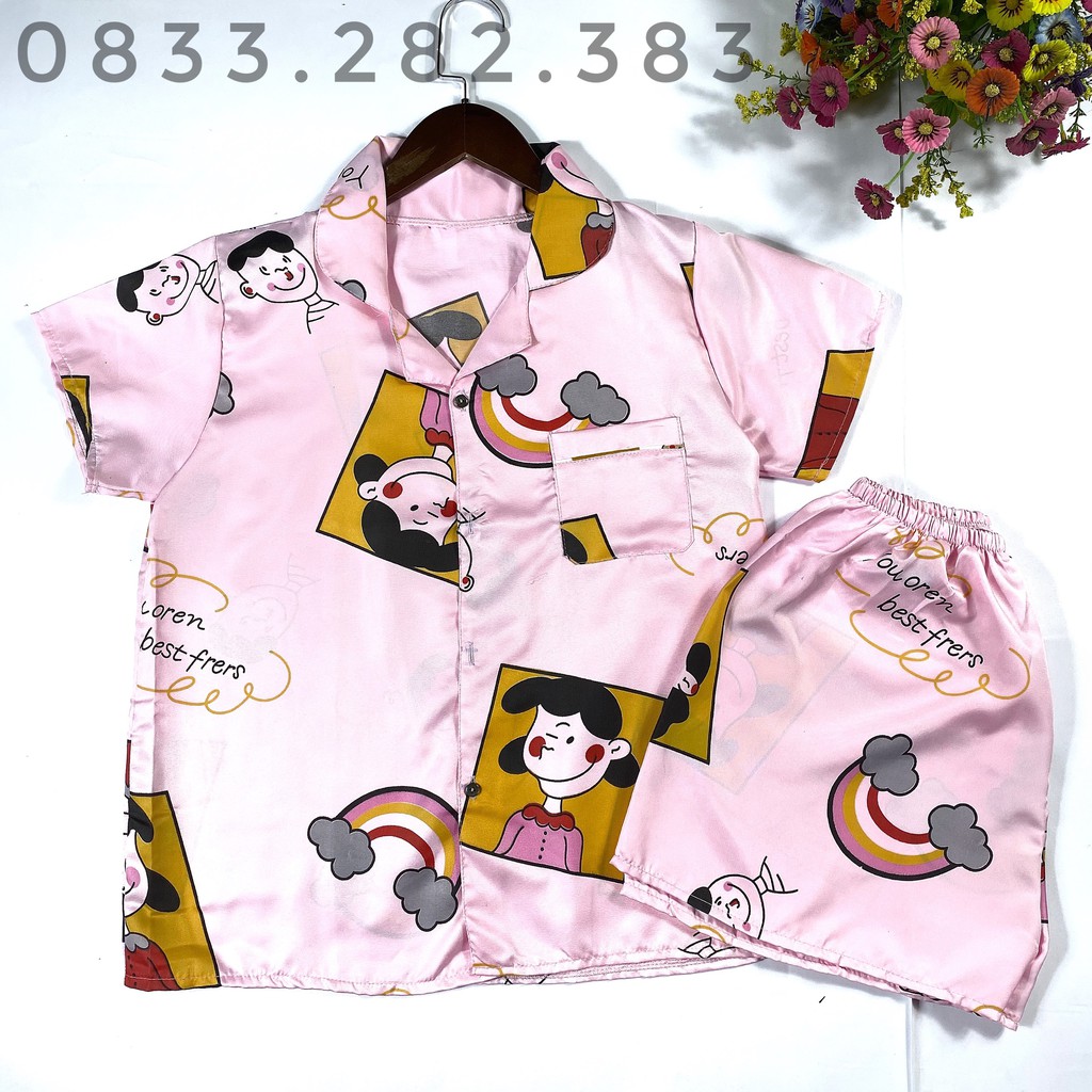 Set đồ bộ ngủ nữ pijama quần đùi mùa hè mặc nhà cute, Chất kate thái mặc mát không phai màu Fresz<65kg Thời trang nữ BeA | BigBuy360 - bigbuy360.vn