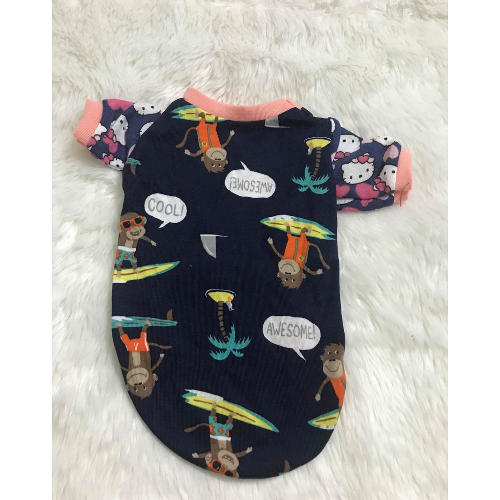 CAMPET - Quần Áo Cho Thú Cưng Họa Tiết Khỉ Con Size 1kg