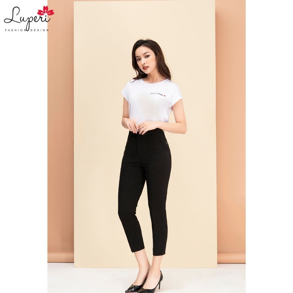 Quần Ống Suông Nữ Cồng Sở Lưng Cạp Cao LUPERI LFQD289 Kiểu Dáng Thời Trang Không Nhăn Không Xù