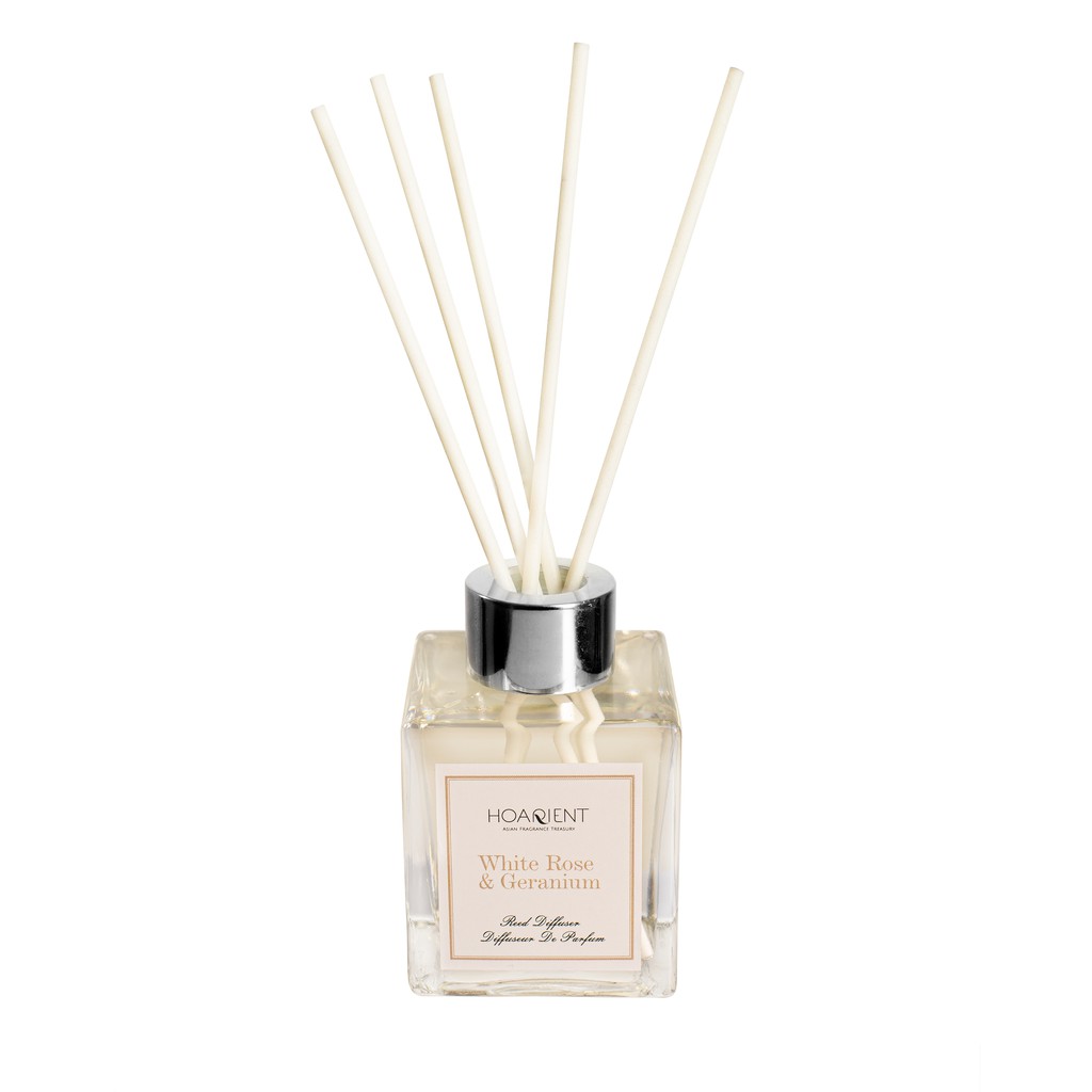 Bộ Khuếch tán mùi hương que mây Hoarient - White rose &amp; Geranium 100ml