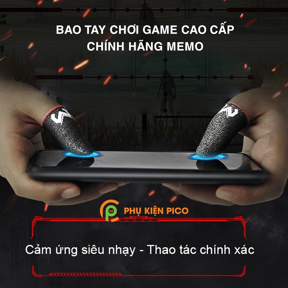 Bao tay chơi game MEMO sợi bạc cao cấp găng tay chơi game chống mồ hôi tay, tăng độ nhạy cảm ứng