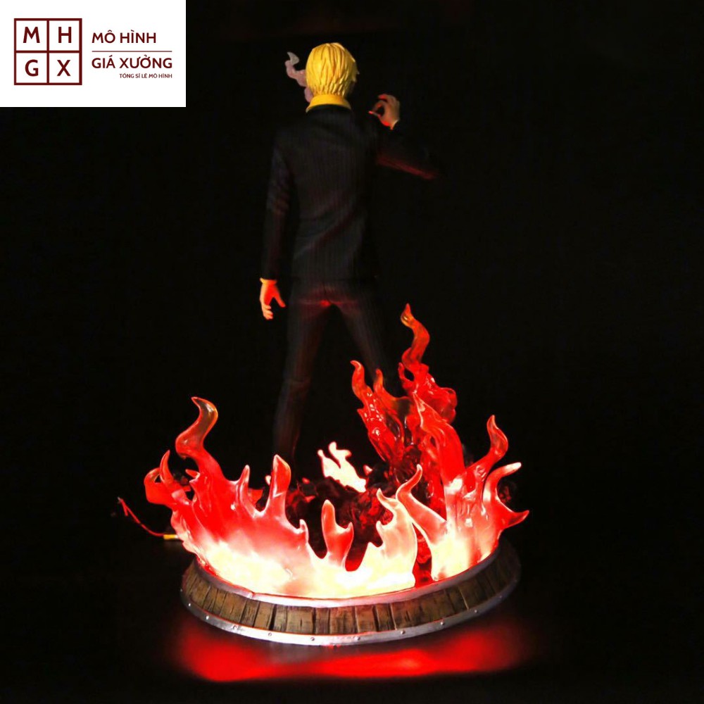 ( Có Led) Mô Hình Vinsmoke Sanji Hắc Cước (Chân Đen) Cao 36cm - Tượng Figure One Piece