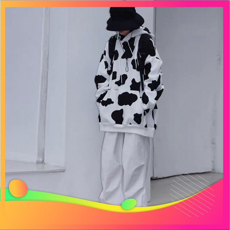 💖 MẪU HÓT 💖 Áo hoodie bò sữa unisex form rộng họa tiết bò sữa cực đẹp thời trang năng động, Áo Bò Sữa Có Mũ