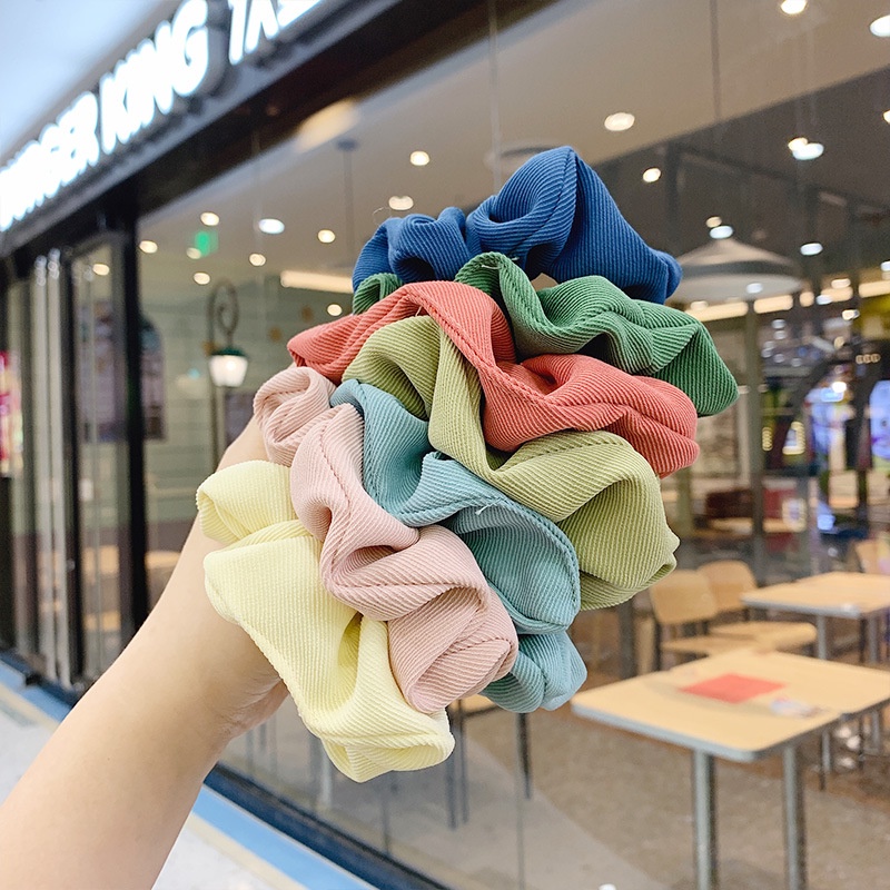 Dây Cột Tóc Màu Trơn Phong Cách Hàn Quốc Mới Cho Nữ