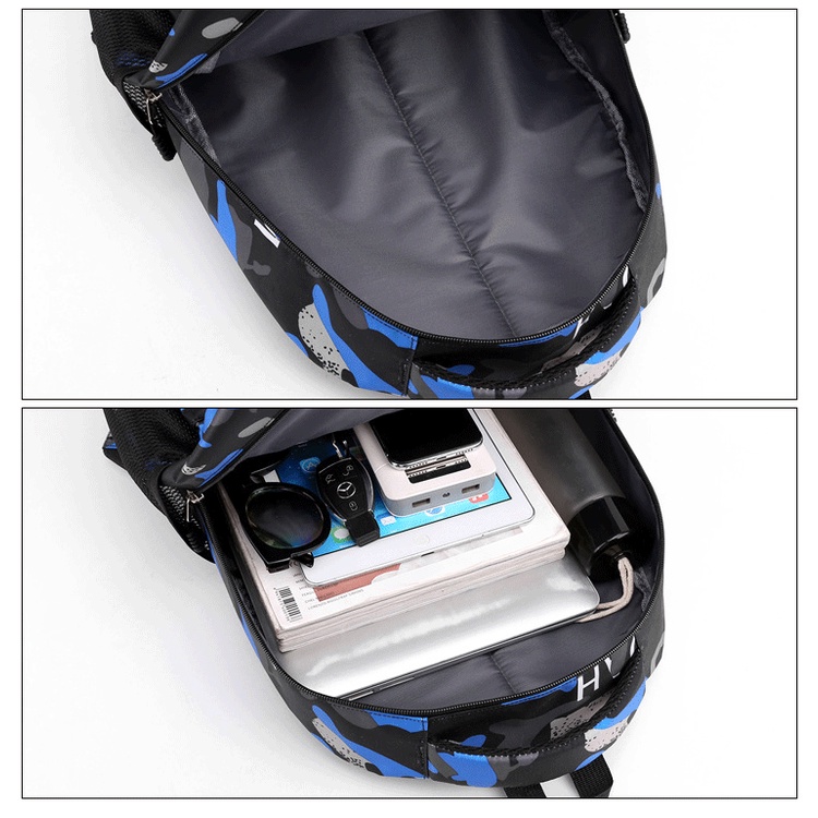 Balo nam cấp 2, 3 sinh viên đi học, đi chơi du lịch, cặp học sinh phong cách cá tính màu loang