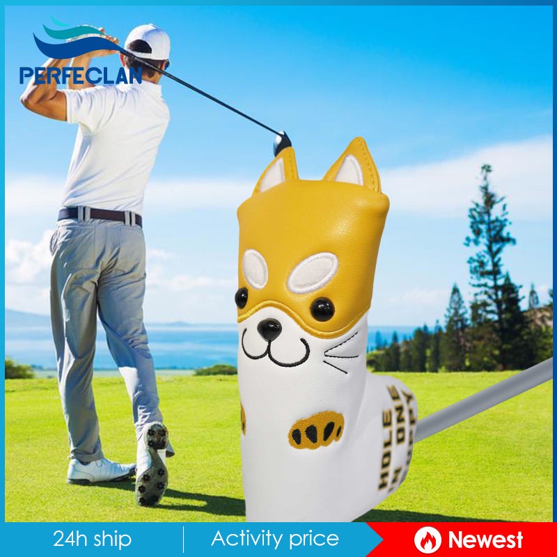 Vỏ Bọc Đầu Gậy Đánh Golf Bằng Da PU Chống Trượt Thêu Họa Tiết Dễ Thương