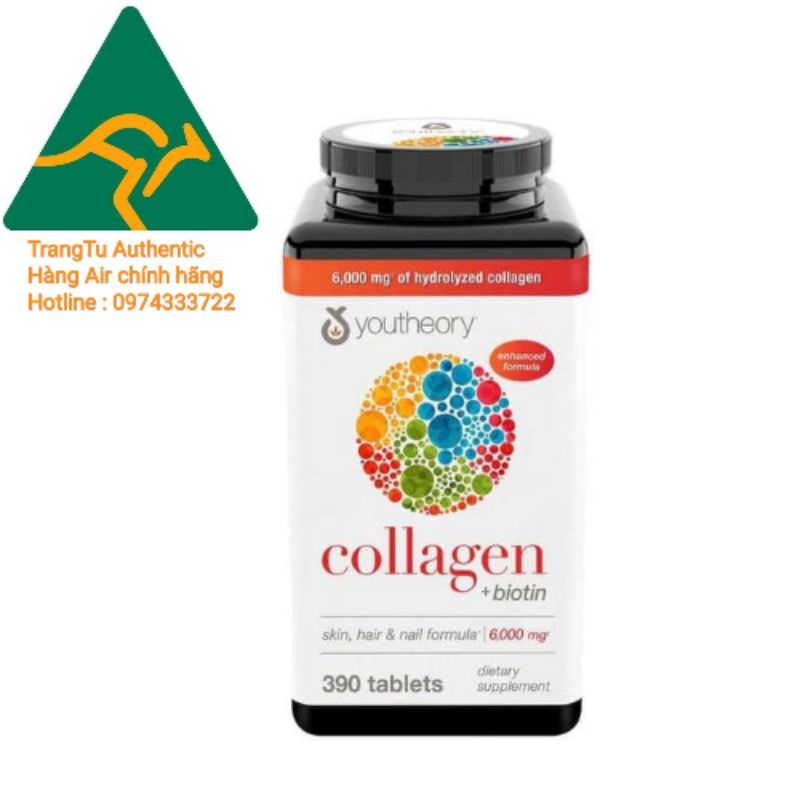 Collagen Biotin Youtheory 390 viên của Mỹ