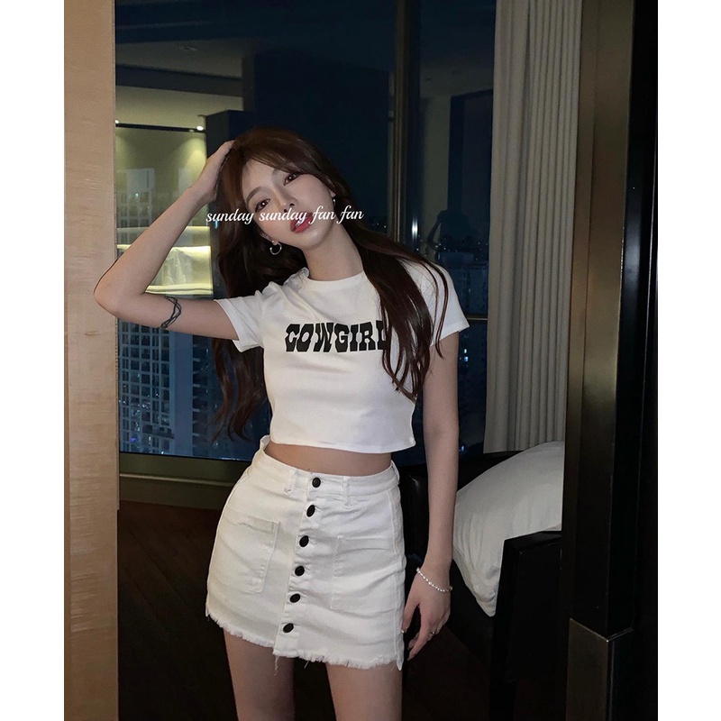Áo croptop Cộc Tay Eo Cao Cho Nữ JL-TX-372