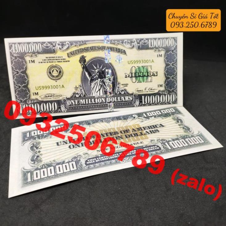 Combo 10 Tờ Triệu Đô Siêu Cấp Mỹ Có Bảo An Chống Giả, 1 Triệu Usd Kỉ Niệm Lưu Niệm