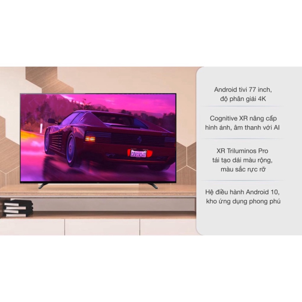 Chuẩn 100% (mới) Tivi OLED Sony 4K 77 inch XR-77A80J _Giao nhanh , lắp đặt miễn phí đầy đủ toàn quốc Chất Lượng hàng đầu