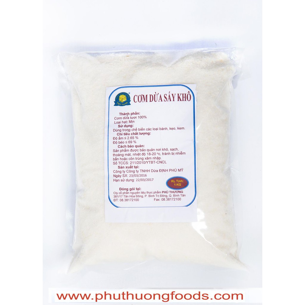 Cơm dừa sấy phú thương 100g mịn