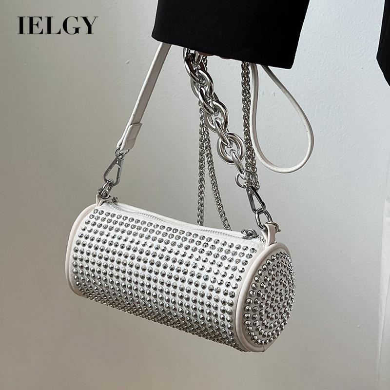 Ielgy Túi Nhỏ Thiết Kế Kiểu Pháp Đính Kim Cương Sáng Bóng Cho Nữ