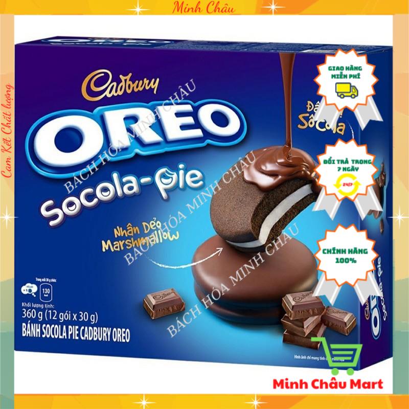 Bánh Oreo Phủ Socola Nhân Dẻo Marshmallow Socolapie Hộp 360g