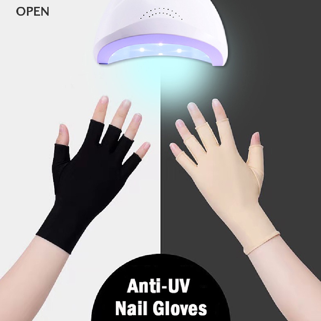 op 1 Pair New Soft And Light Fingerless Anti UV Radiation Protection Gloves Onesize my