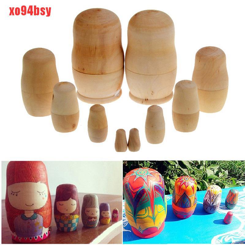 Set 5 Búp Bê Gỗ Chưa Sơn Diy 94bsy