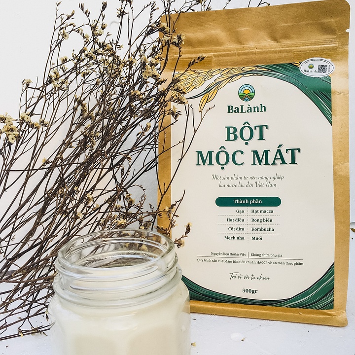 Bột mộc mát Ba Lành 500g tốt cho trẻ nhỏ và cả người lớn - Nguyên bản