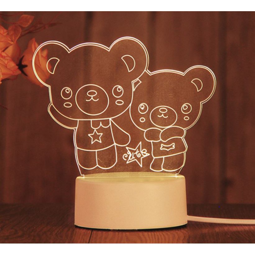 Đèn ngủ 3D để bàn, đèn trang trí phòng ngủ, khắc theo yêu cầu - Làm quà tặng sinh nhật, quà tặng đám cưới