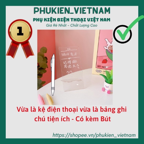 Vừa là kệ điện thoại vừa là bảng ghi chú tiện ích