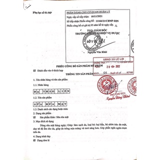 Sữa rửa mặt Dạ Thảo Liên