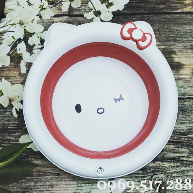 Chậu Rửa Mặt Gấp Gọn Hình Kitty Đáng Yêu Cho Bé M50